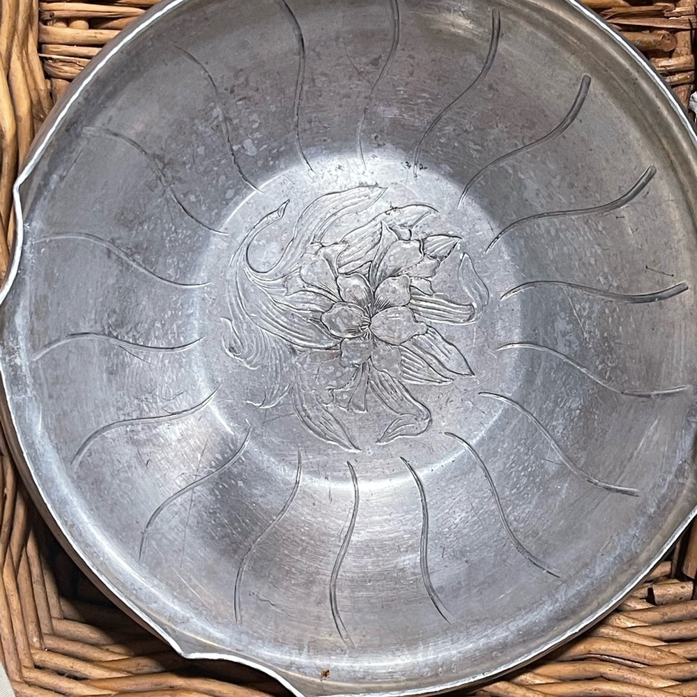 World Hand Forged hammered aluminum bowl